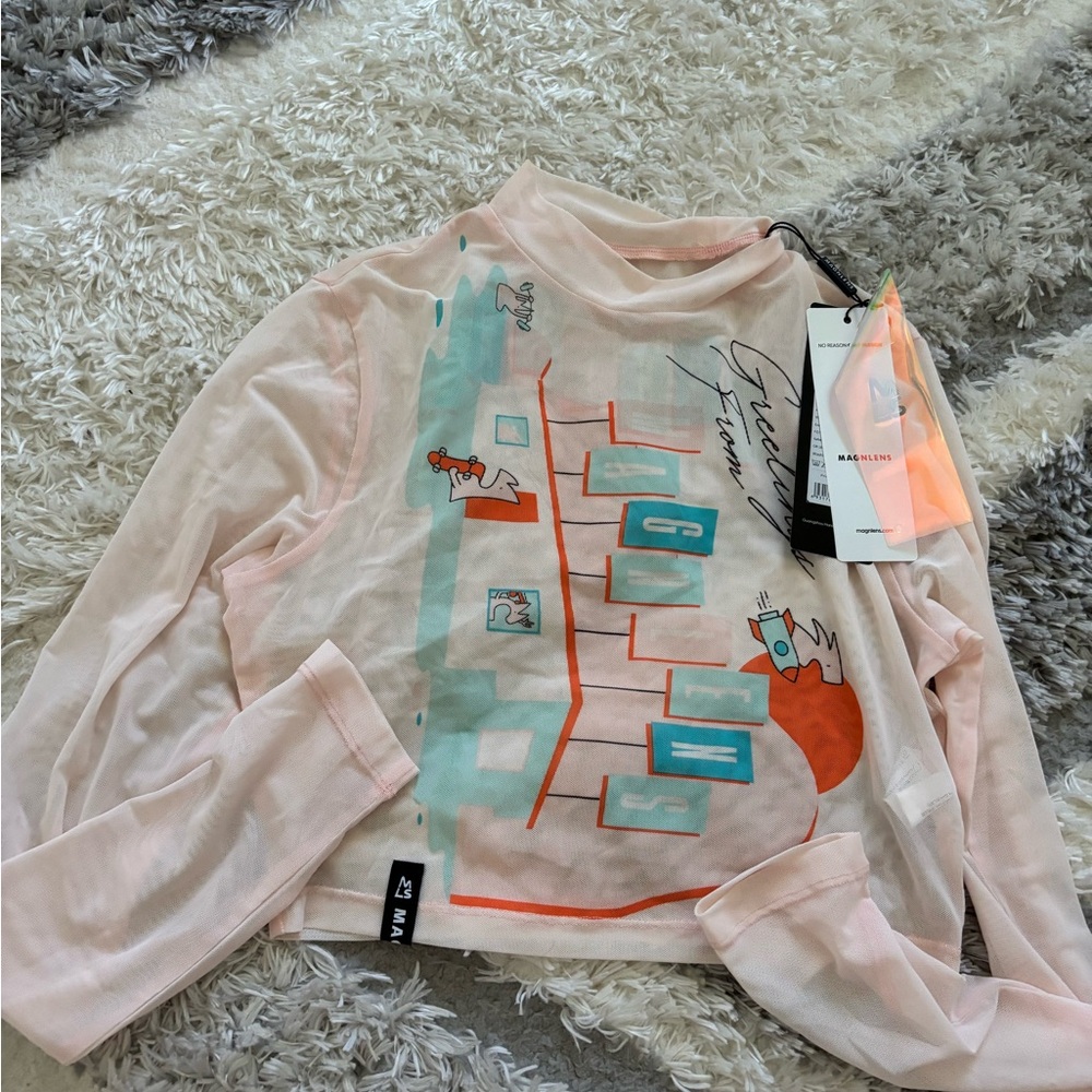 Kids Graphic Long Sleeve Shirt - Pink